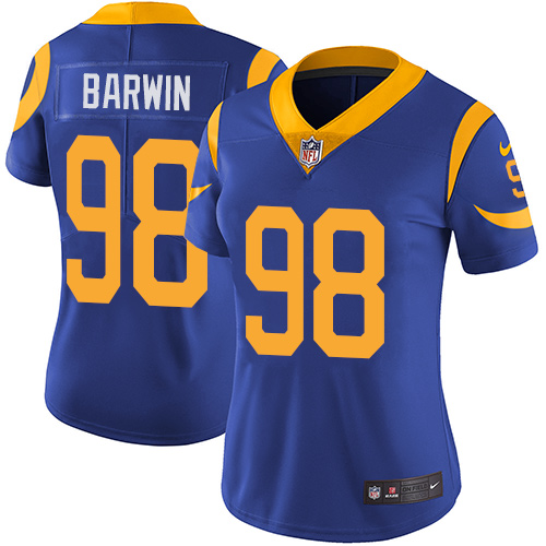Nike Rams #98 Connor Barwin Royal Blue Alternate Women's Stitched NFL Vapor Untouchable Limited Jersey - Click Image to Close